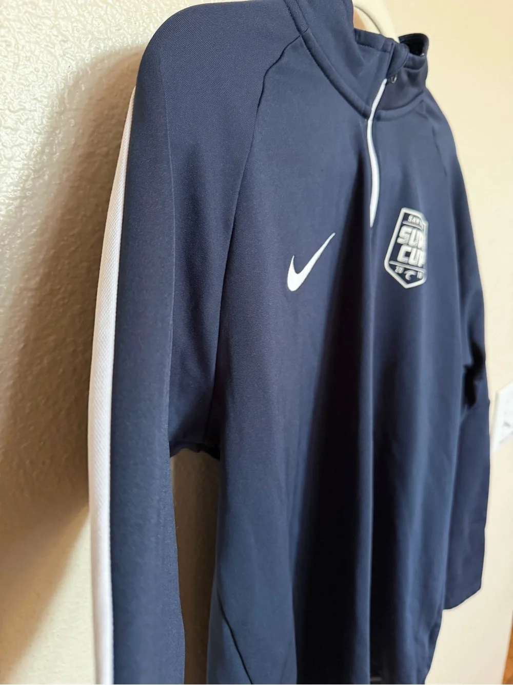 Nike Dri-FIT San Diego Surf Cup 2018 Quarter Zip Pullover Mens Large Navy Soccer